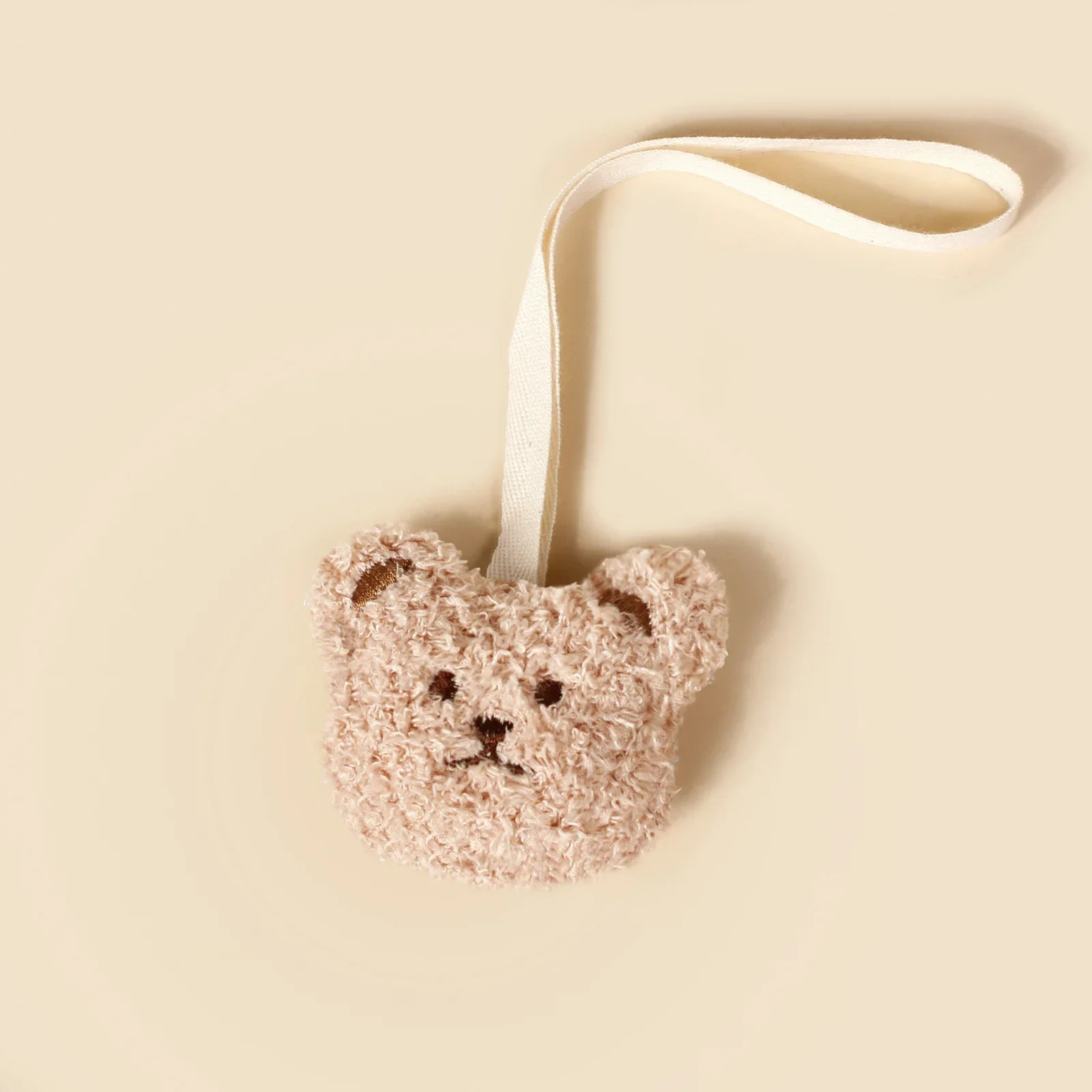 Portachupete de peluche con osito bordado - Clip para bebé seguro - imagen 5