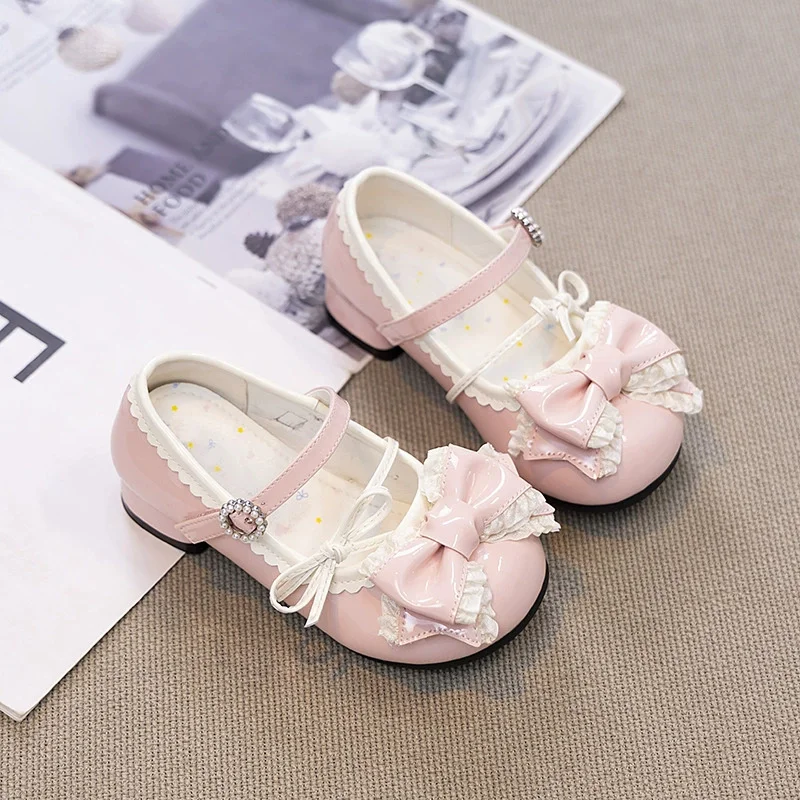 Zapatitos de primavera con lazo para niña – Antideslizantes
