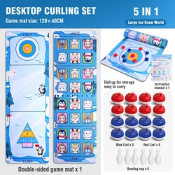 Juego de mesa de curling familiar interactivo para niños