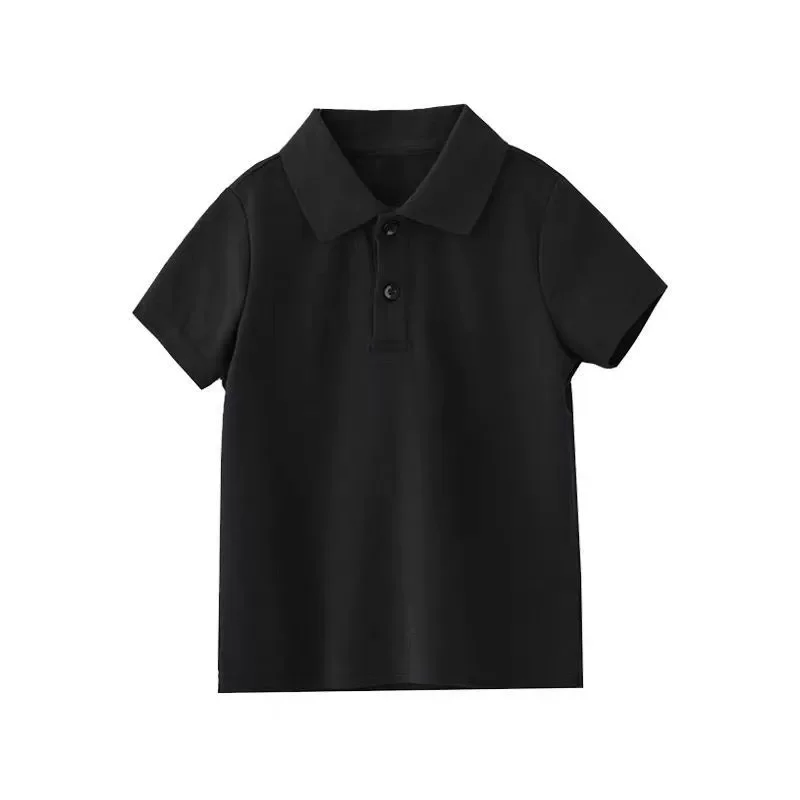Camiseta deportiva de manga corta para niños con cuello redondo