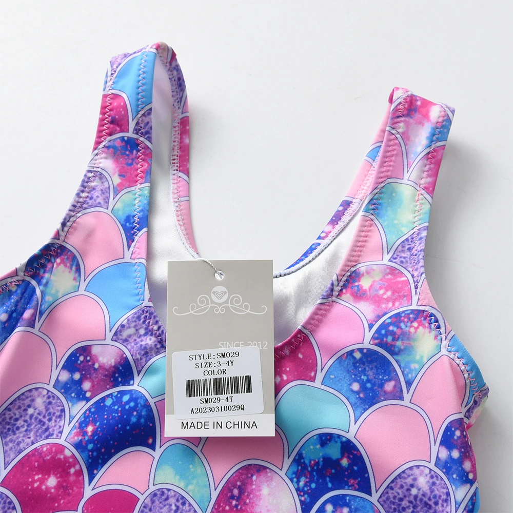DXTON traje de baño niña de una pieza sirena brillante monokini - imagen 4