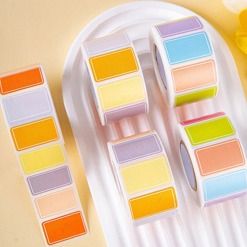 Etiquetas adhesivas de colores para manualidades y organización