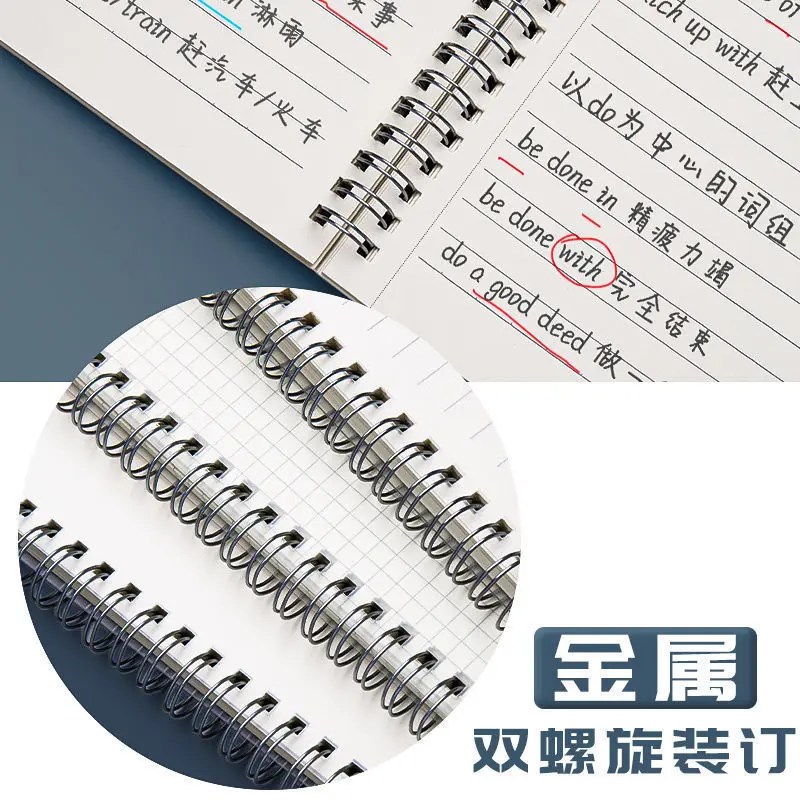 Cuaderno de línea cuadrada A4 a B5 con espiral para diario - imagen 2