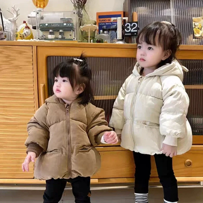Abrigo de plumón con capucha para bebés y niños de invierno - imagen 4