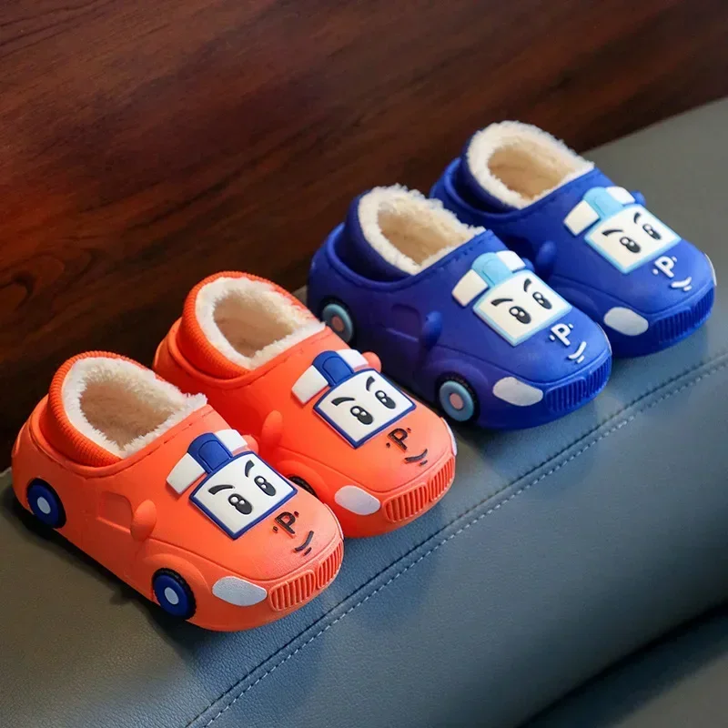 Zapatillas de casa infantiles de felpa con dibujos para invierno - imagen 4