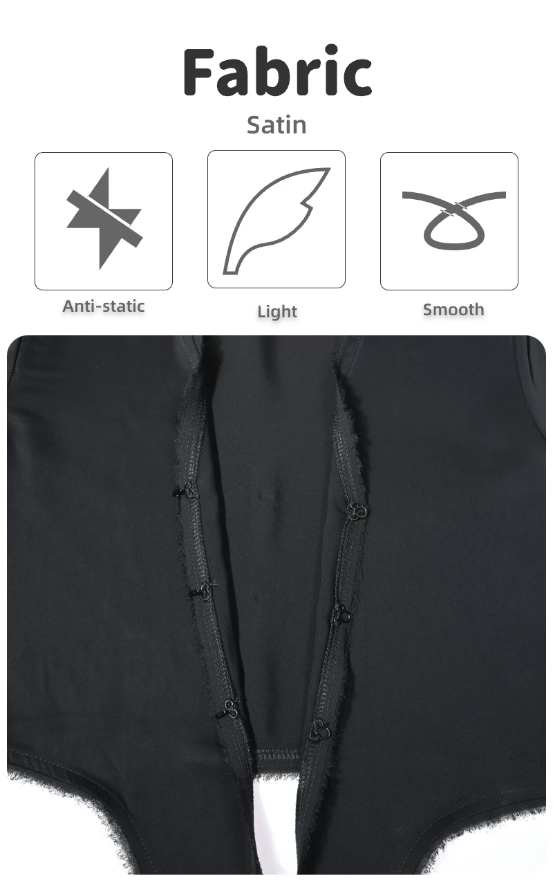 Top de terciopelo negro para mujer