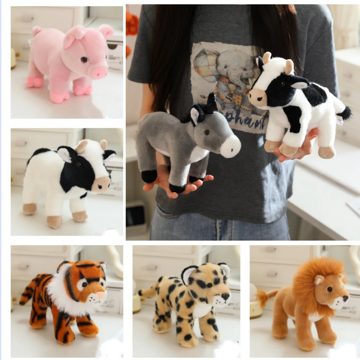Peluche de jirafa en pie del bosque para calmar bebés - imagen 2