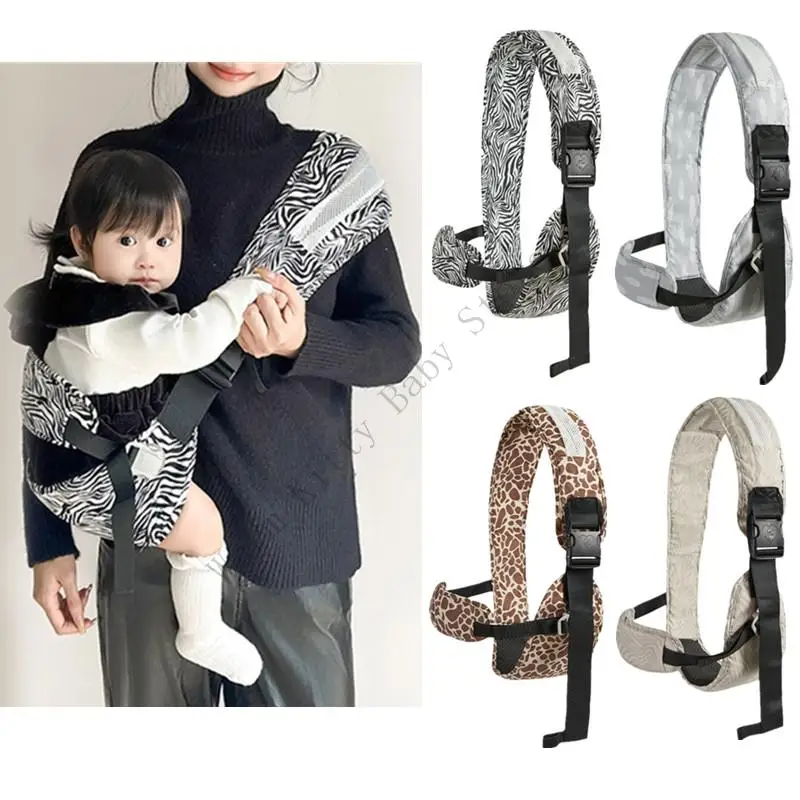 XXFE Asiento infantil estampado leopardo con cierre de seguridad