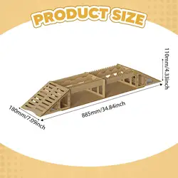 Pista de obstáculos en madera para coches RC, montaje manual