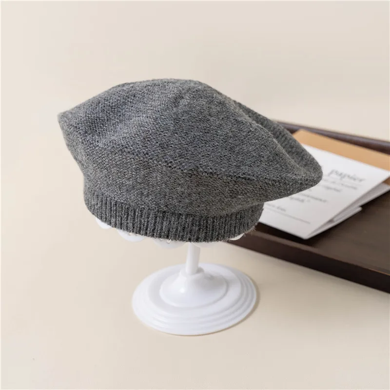 Gorro de punto para niños cálido y suave invernal fino cotidiano