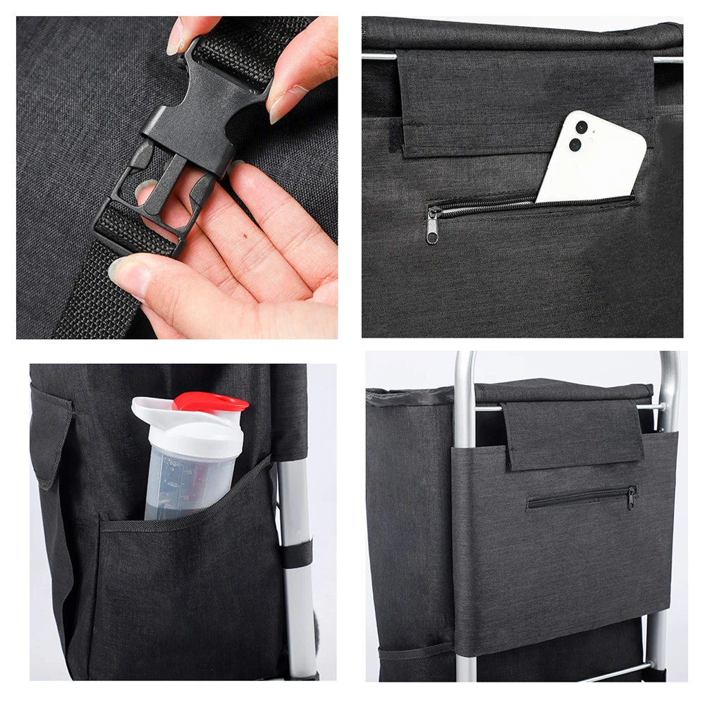 Carrito de bebé plegable con bolsa extraíble y ruedas de 21 cm - imagen 4