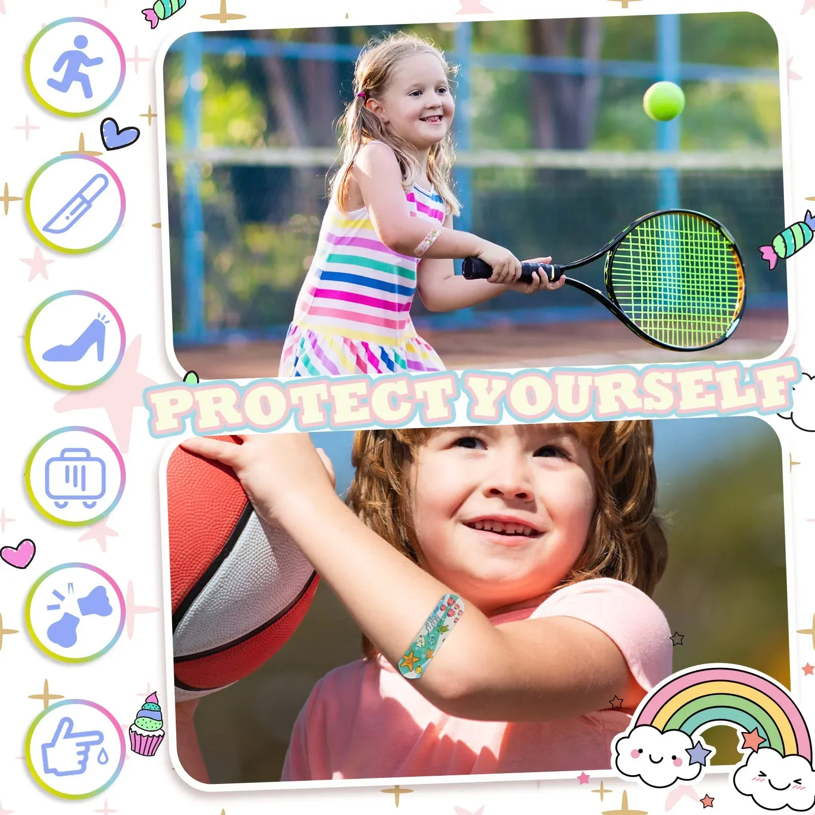 Tiritas infantiles impermeables con dibujos – Adhesivo flexible y suave - imagen 5