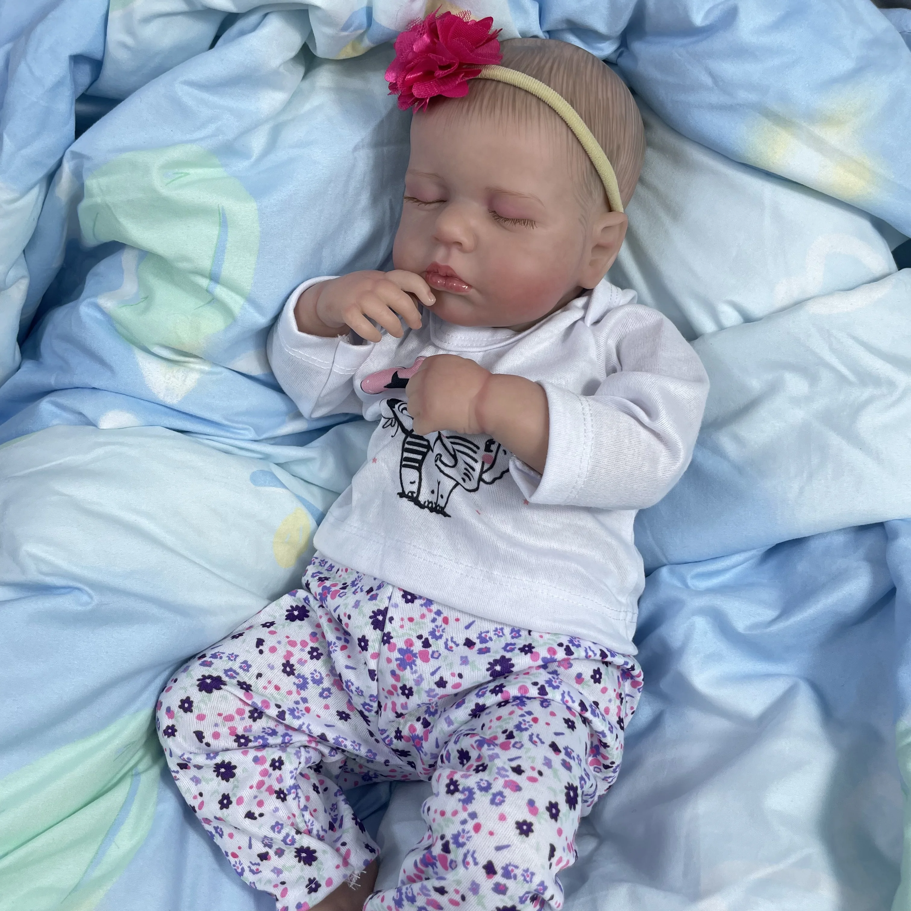 LouLou Muñecas Reborn 50CM realista durmiente de silicona para bebé - imagen 5