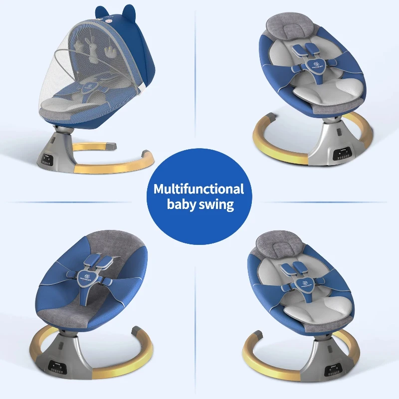 Mecedora eléctrica para bebé con Bluetooth, mosquitera cómoda - imagen 3