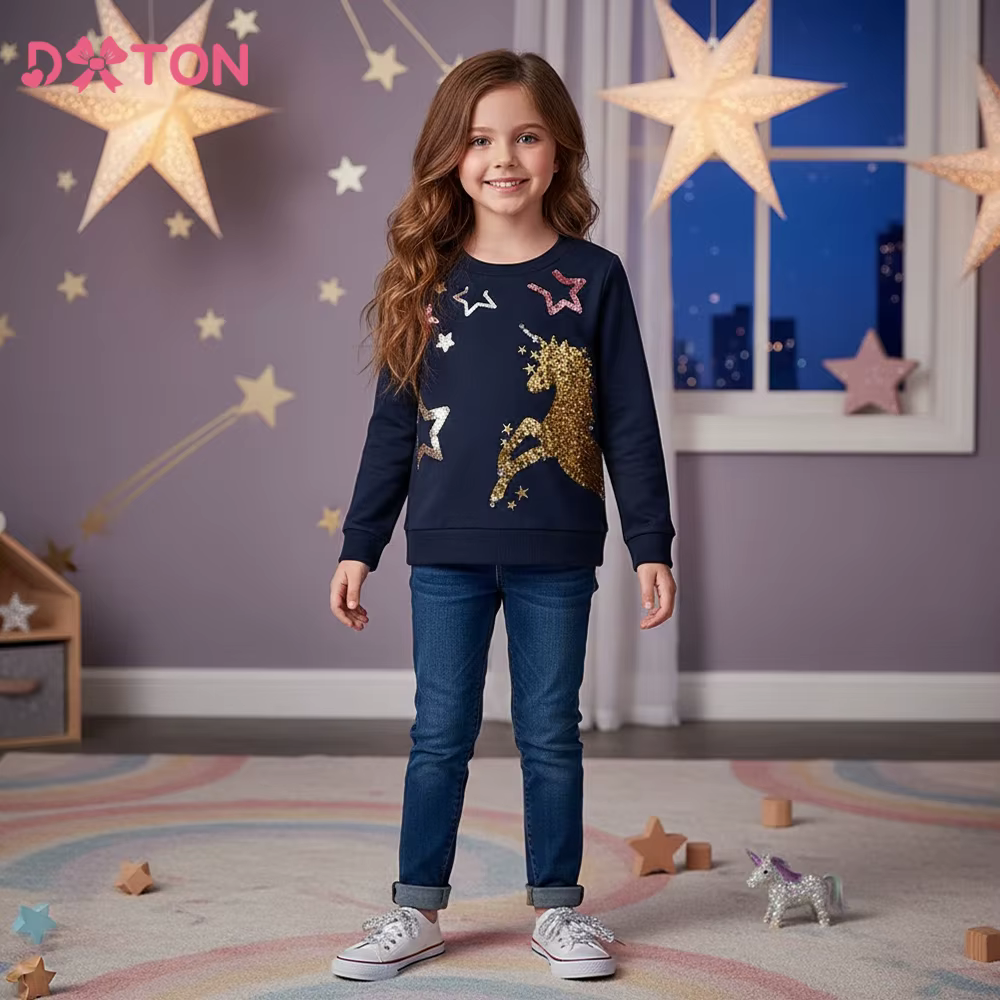 DXTON sudadera de niña unicornio para invierno