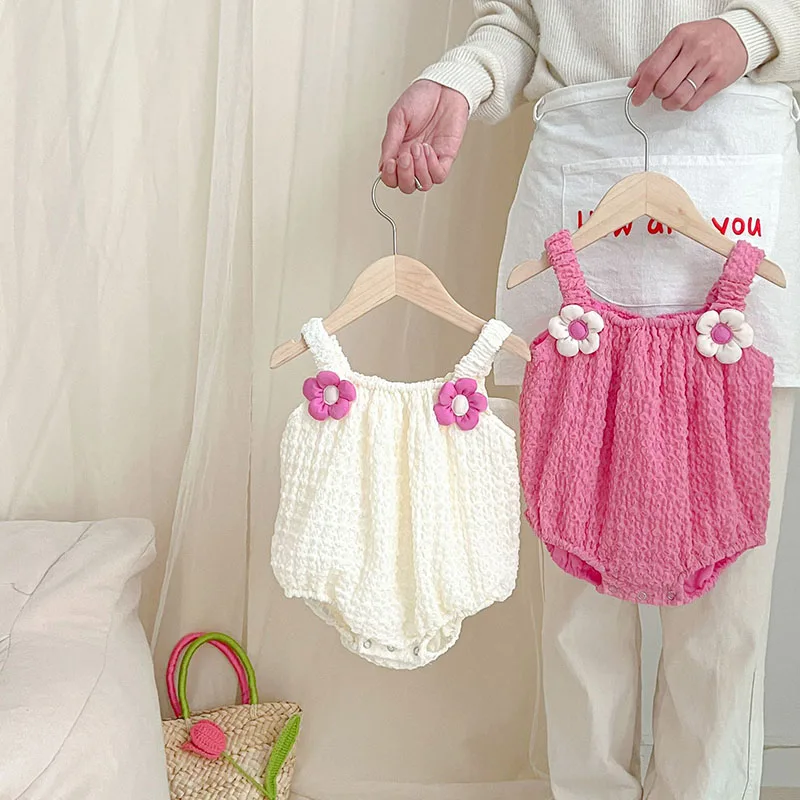 MILANCEL body floral para bebé y mono mariposa con relieve rosa niña - imagen 2