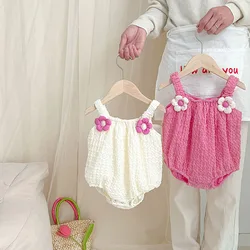 MILANCEL body floral para bebé y mono mariposa con relieve rosa niña