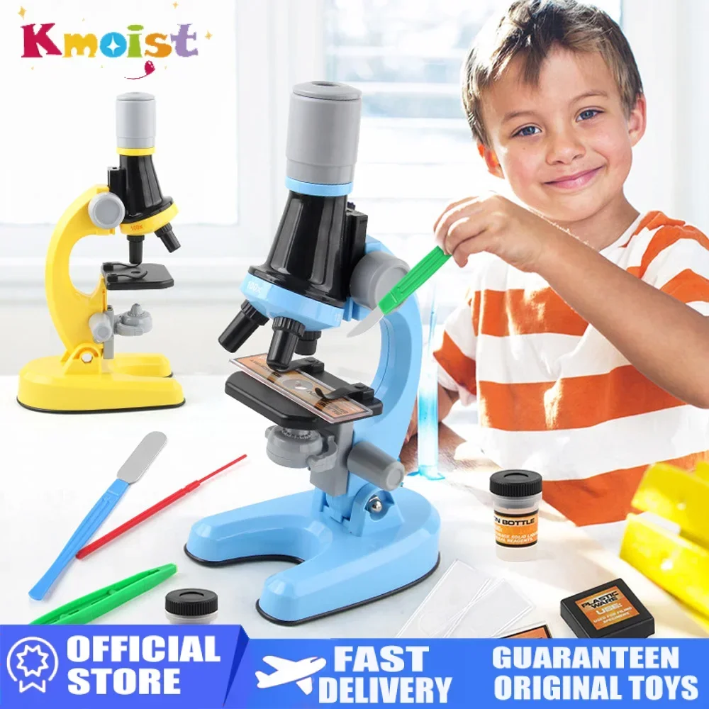 Microscopio biológico infantil con luz LED, kit de ciencias - imagen 4