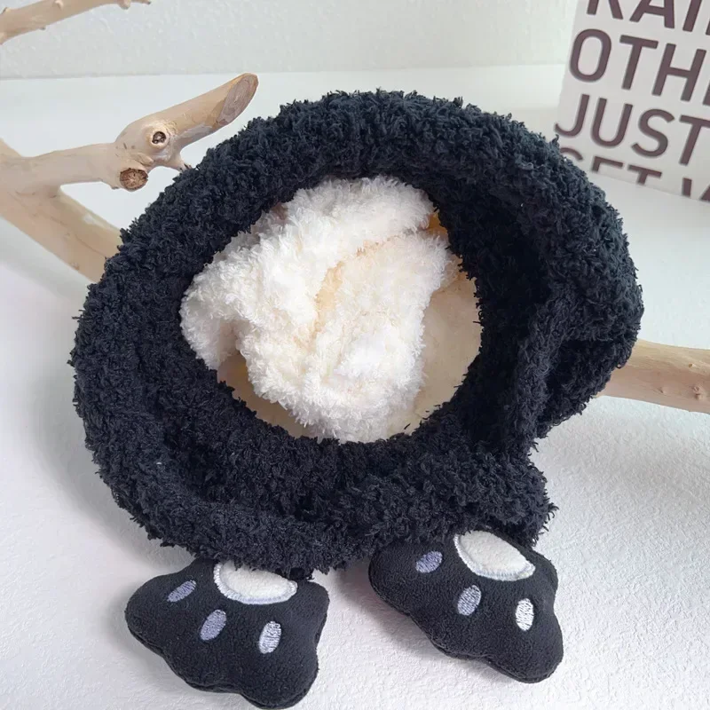 Gorro de invierno peludo en punto con dibujo oso y panda - imagen 2