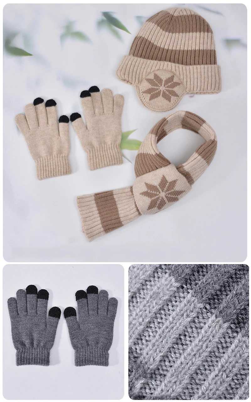 Detalle de gorro infantil con orejeras