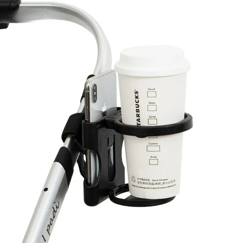 Portavasos plegable para cochecito de bebé con soporte universal - imagen 3