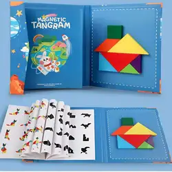 Rompecabezas Tangram magnético 3D educativo Montessori para niños
