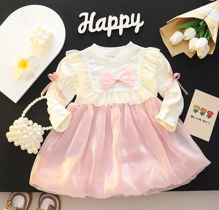 Vestido para niñas con estilo dulce y elegante