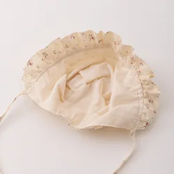 Sombrero de sol de encaje para niñas con protección auditiva y visera