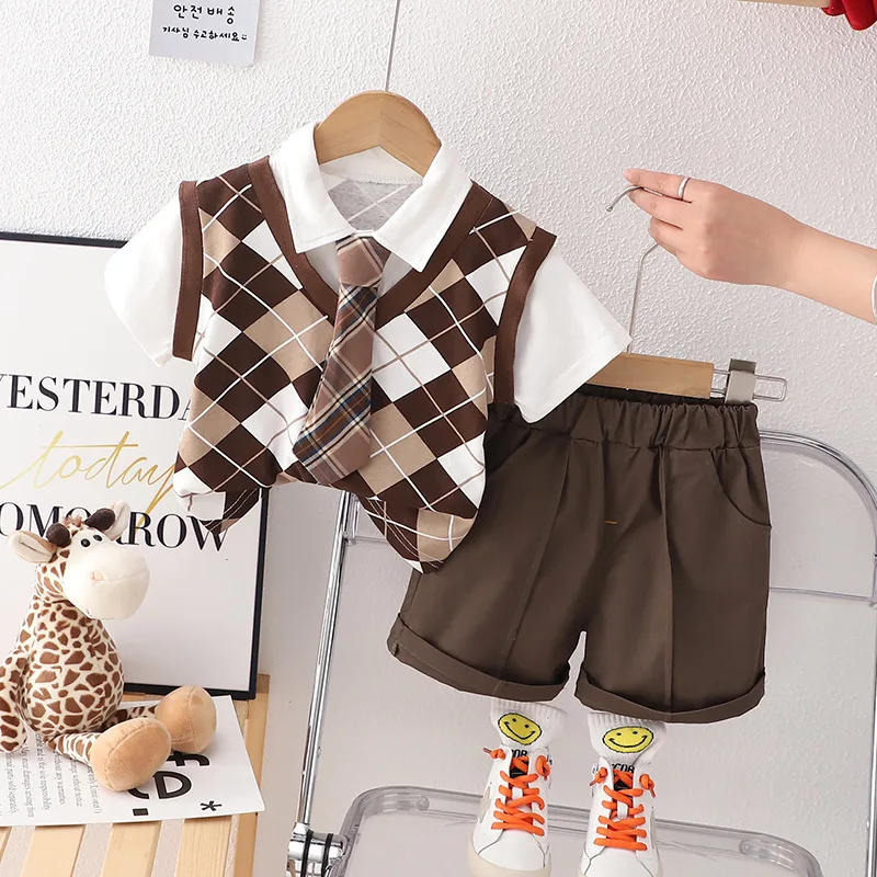 Conjunto de verano de algodón para niña – Camiseta y shorts - imagen 3
