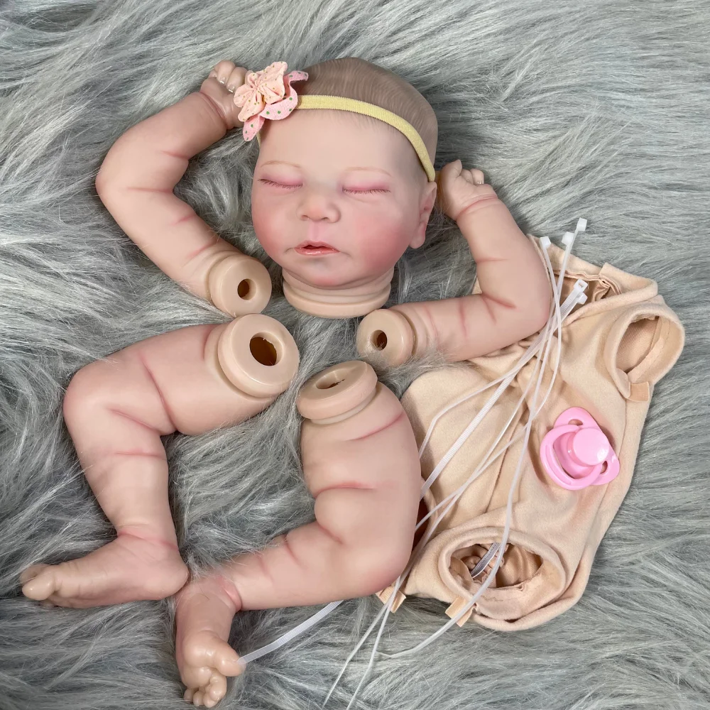 Muñeco bebé realista de vinilo sin montar, cuerpo textil - imagen 2