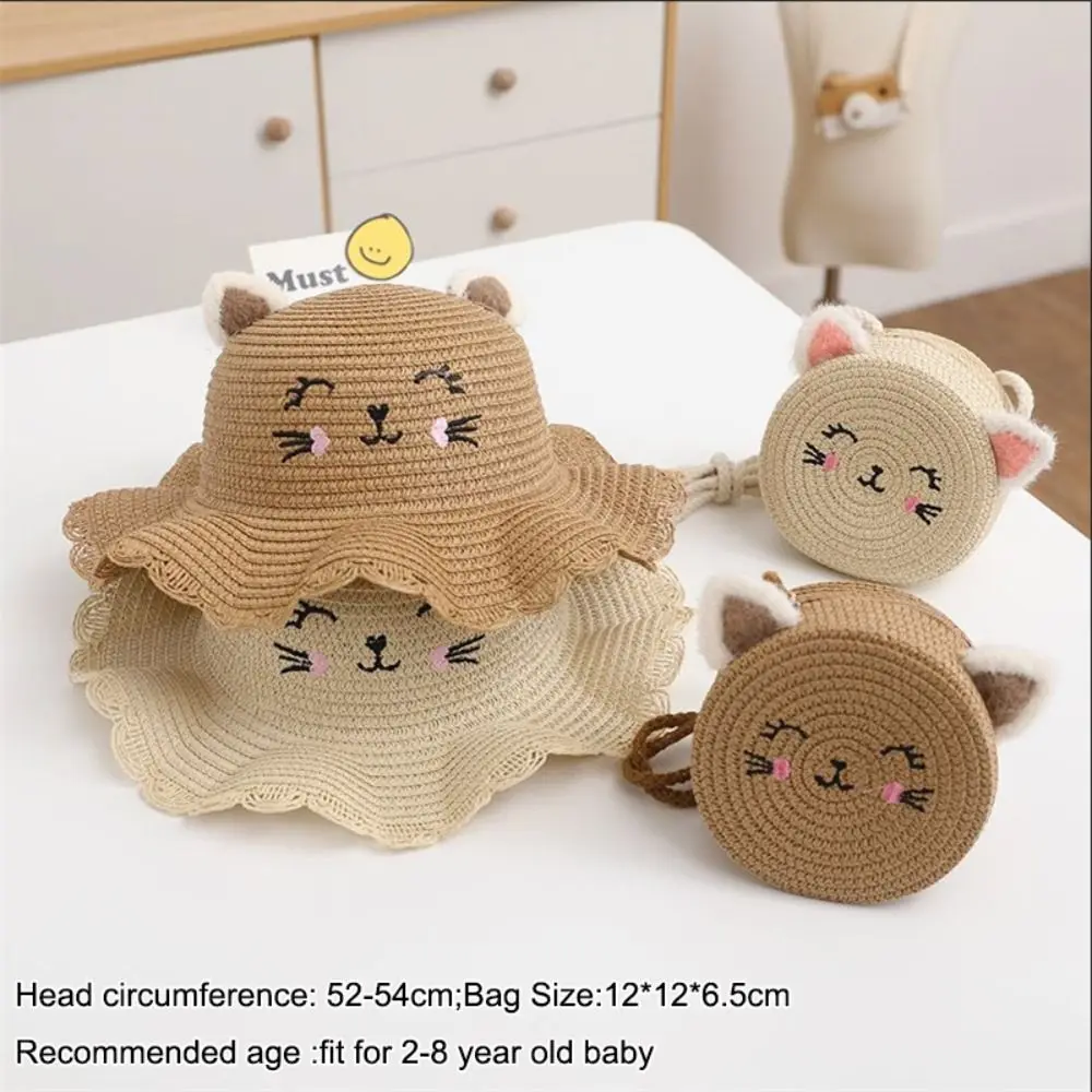 Sombrero de sol infantil con diseño de gato para niños y niñas - imagen 4