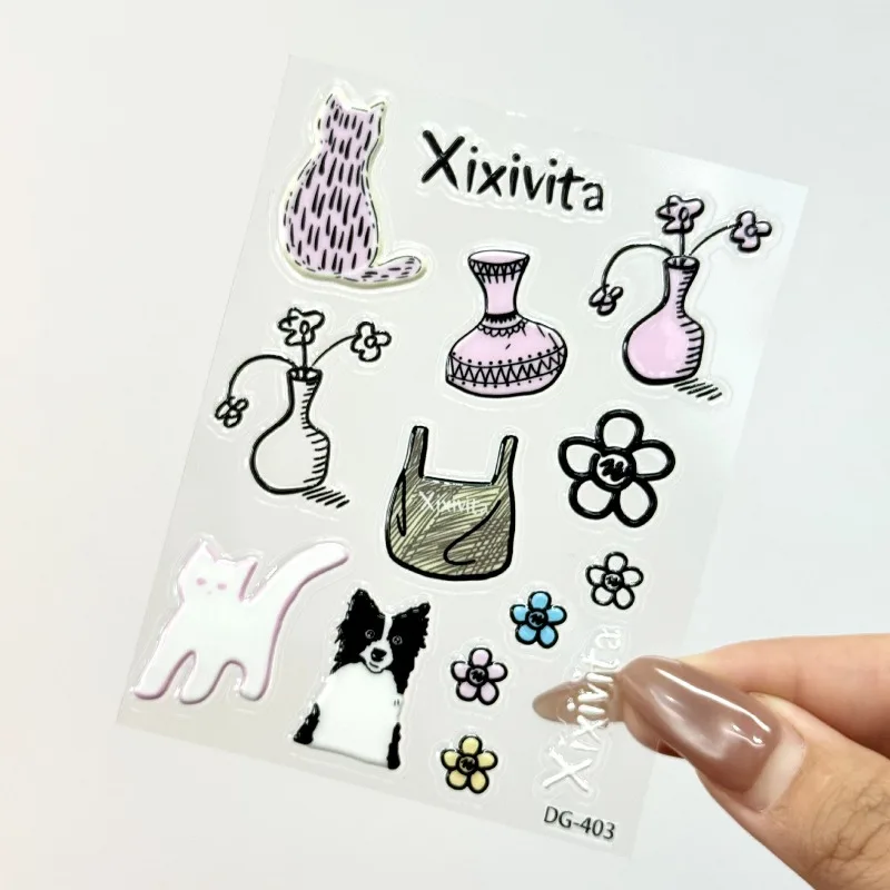 Pegatinas 3D impermeables con animales estilo kawaii para manualidades - imagen 5
