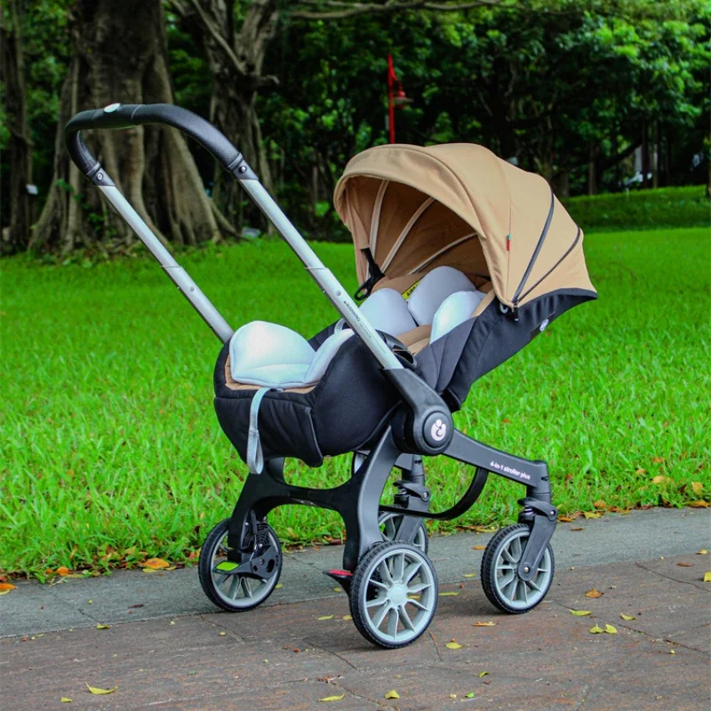 Cochecito bebé bidireccional ligero plegable con cesta y tumbado - imagen 4