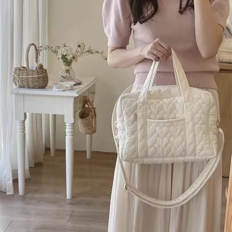 Bolsa pañales algodón acolchada A Langer Bebe – Bandolera multifunción - imagen 5