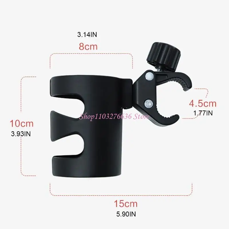 Portavasos giratorio 360° para cochecito – Soporte universal para biberón - imagen 3