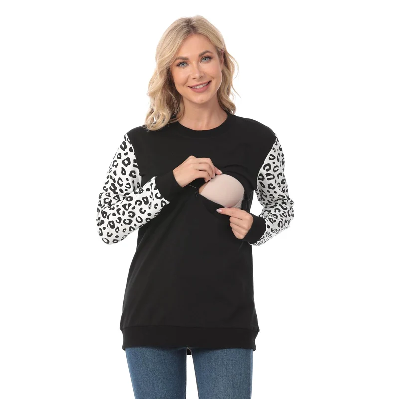 Sudadera de lactancia con manga raglán y cremallera lateral - imagen 4