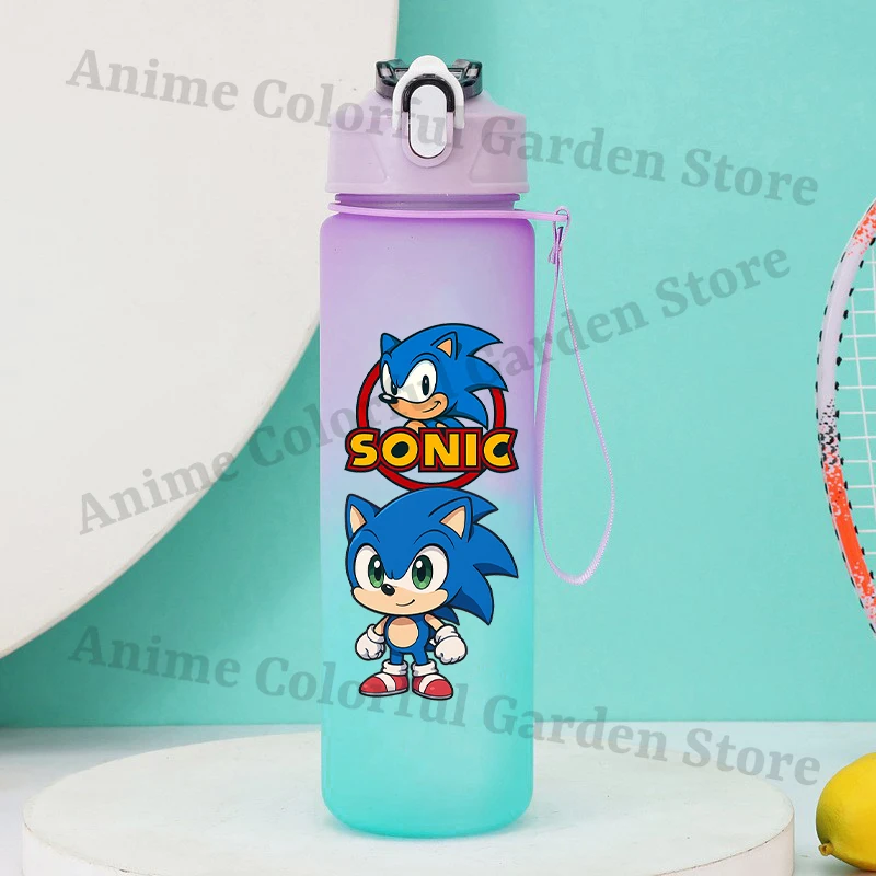 Botella de agua Sonic estilo anime con degradado portátil - imagen 3