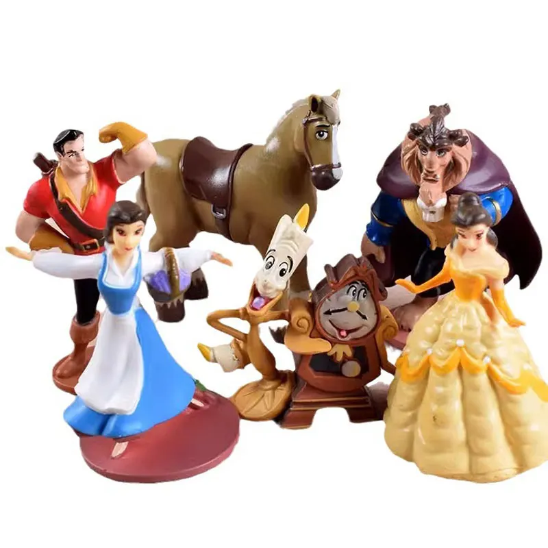Figuras de acción Disney La Bella y la Bestia dispuestas en conjunto