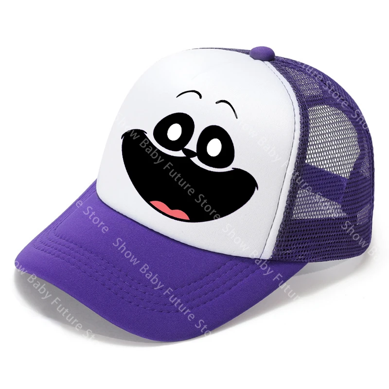 Gorra béisbol morada de malla transpirable con animales sonrientes - imagen 2