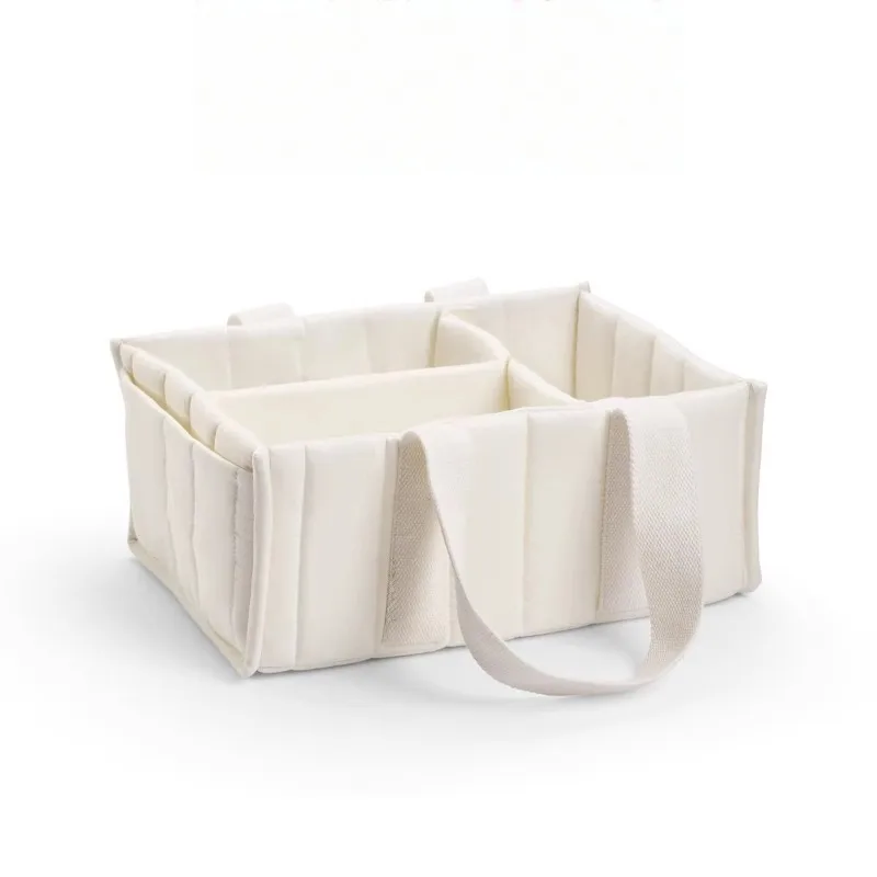 Bolsa de pañales blanca de gran capacidad, organizador portátil - imagen 2