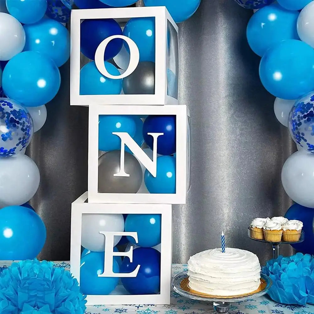Caja de globos personalizada con letras para cumpleaños - imagen 3