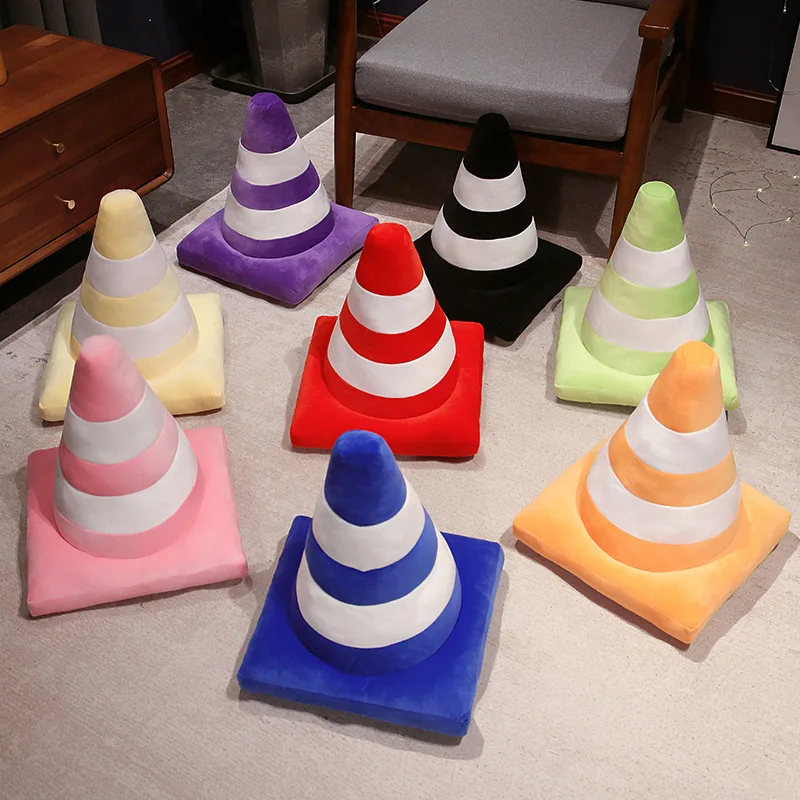 Almohada de peluche cono de tráfico para cochecito y juego creativo - imagen 4