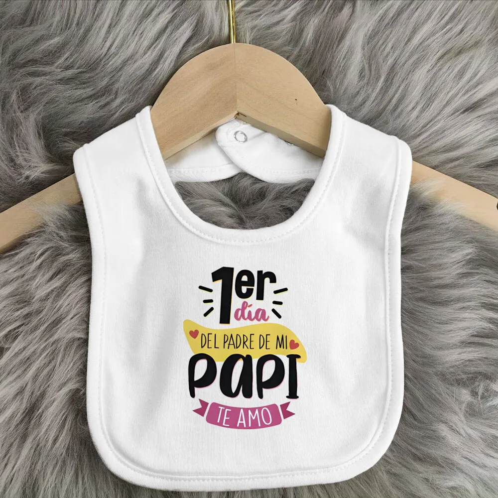 Babero de algodón blanco con estampado para eructar anti-manchas - imagen 2