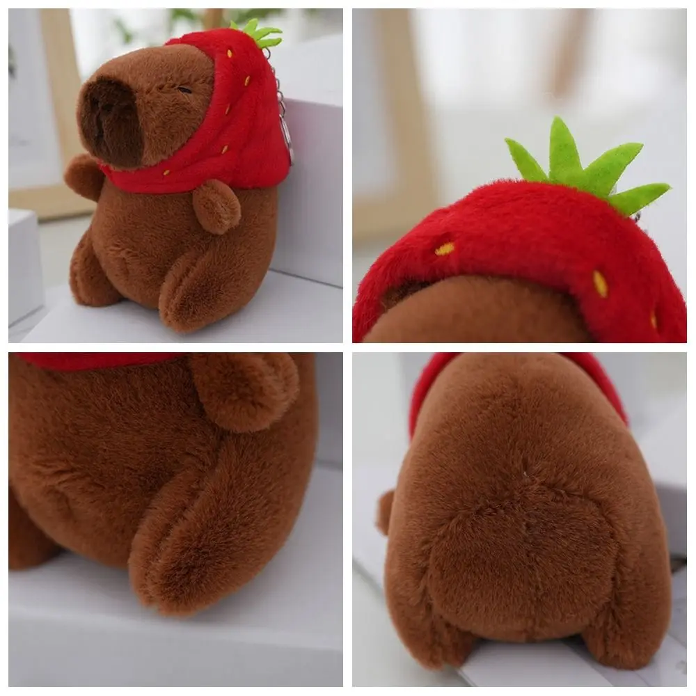 Llavero de peluche capybara suave, colgante infantil de colores - imagen 4