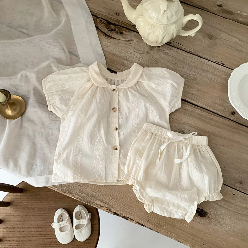 Conjunto de algodón transpirable para niña: camiseta y bombachos - imagen 3