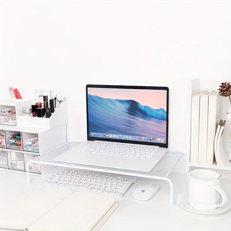 Soporte para monitor con estantes organizadores de escritorio - imagen 5