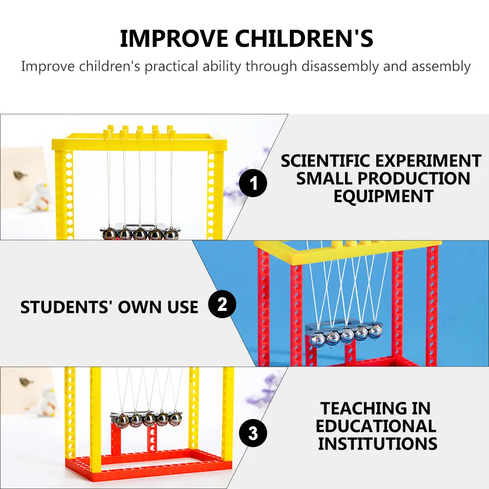Péndulo de Newton con esferas de equilibrio, juguete educativo - imagen 3