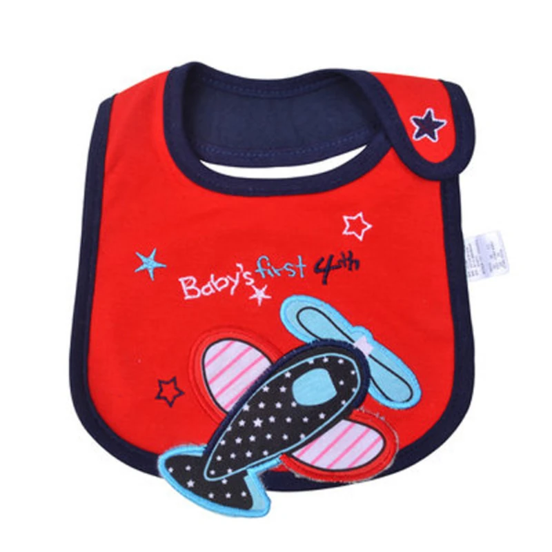 Babero bordado antisaliva para bebés – Estampado animado - imagen 2