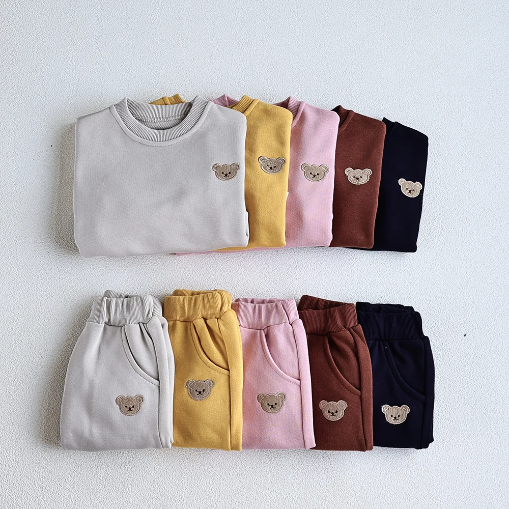 Conjunto sudadera con capucha y pantalón niño estampado oso otoño - imagen 5