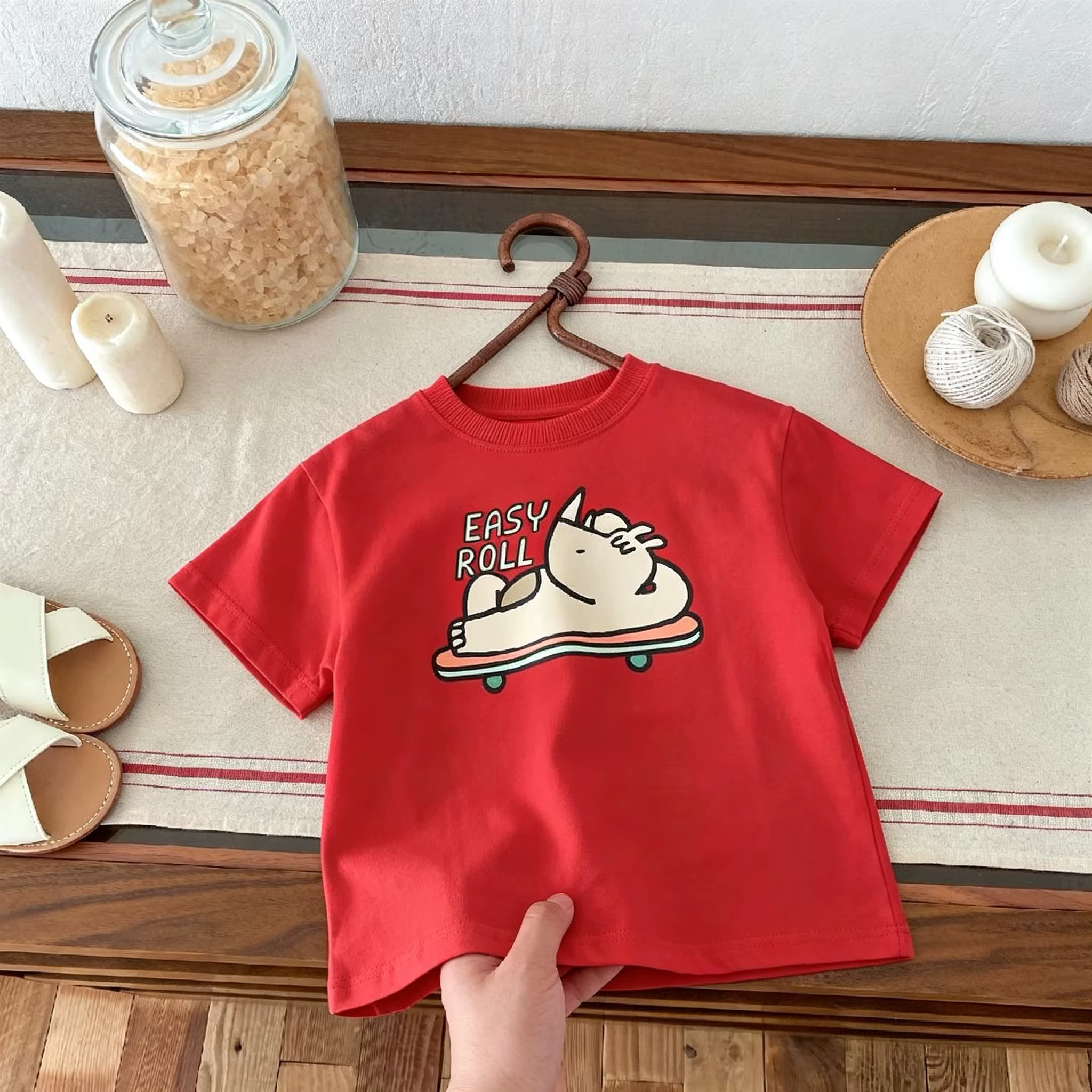Camiseta de animales para niños, manga corta con cuello redondo - imagen 4